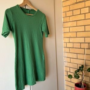 REFORMATION Green Mini Dress